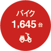 バイク1,645台